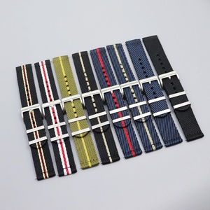 Bracelets de montre en nylon personnalisés Upro CHARM 22 mm 20 mm noirs à libération rapide, bracelet de montre en tissu tendance pour homme - Product Image 1