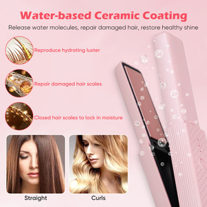Lisseur de cheveux professionnel rechargeable à ions négatifs LED sans fil, mini fer plat pour toutes les coiffures, 11 modes de température, chauffe rapide en 15 secondes - Product Image 4