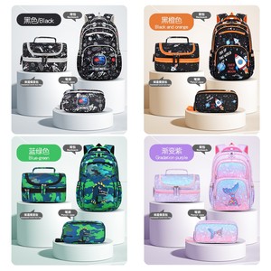 Waterproof Large Capacity Student 3‑Piece School Bag <b>Set</b> Backpack+Thermal <b>Lunch</b> Box+Pencil Case Support OEM ODM - Product Image 4