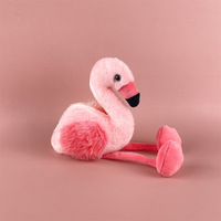 Porte-clés en peluche flamant rose mignon, pendentif, poupée, mini peluches douces, breloque pour sac, animal en peluche moelleux, jouet pour sac à dos, porte-clés