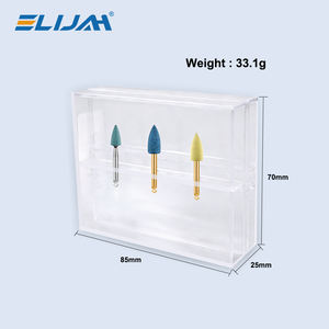 ชุดขัดเซรามิกในช่องปาก 3 ชิ้น/กล่อง, หัวขัดเซรามิกสีน้ำเงินและยาง, 8000-12000 รอบต่อนาที, ใช้ได้กับวัสดุหลากหลายชนิด - Product Image 1