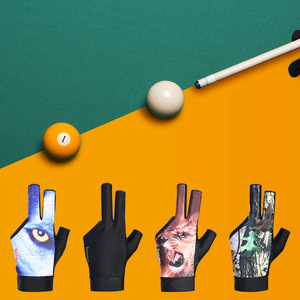 Billiard Gloves Three Finger Lycra Stretch Non <b>Slip</b> For Pool Snooker Unisex Palm Protection - Product Image 1