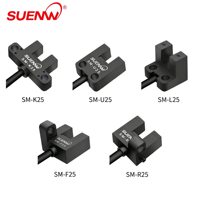 Sensor Fotoelektrik SUENW SM-F44 NPN PNP Tipe Through-Beam Groove Jarak 5mm Sensor Posisi Otomasi Industri