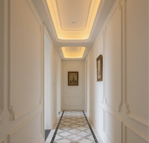 Moulure murale décorative de style européen, moulure de corniche en polyuréthane populaire avec fente pour lampe, pour intérieurs d'hôtels, fabriquée en Chine - Product Image 4