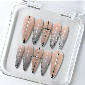 <span class=keywords><strong>Uñas</strong></span> <span class=keywords><strong>de</strong></span> Gel Pintadas a Mano en 3D, 10 Piezas, Hermosas <span class=keywords><strong>Uñas</strong></span> Acrílicas <span class=keywords><strong>de</strong></span> Lujo Hechas a Mano, <span class=keywords><strong>Uñas</strong></span> Postizas <span class=keywords><strong>de</strong></span> Alta Calidad - Product Image 3