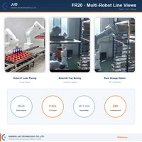 Ligne d'assemblage multi-robots FR20 Cobot pour l'emballage de gâteaux, le placement de moules à cupcakes, la manipulation de plateaux, bras robotisé industriel 25 kg IP65