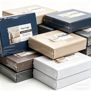Ensemble de literie en microfibre personnalisé OEM ODM avec logo, 4 pièces, vente en gros, linge de lit en vrac, housse de couette, drap pour la maison et l'hôtel - Product Image 1