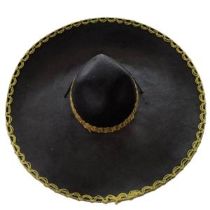 Chapeau Fedora à large bord en feutre réglable pour tenue décontractée, Cinco de Mayo, fête costumée ou carnaval - Product Image 3