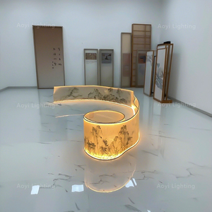 Bureau de vente intérieur moderne personnalisé <span class=keywords><strong>Ruban</strong></span> léger en soie Long défilement en acier pour villa Salon Décoration intérieure de qualité supérieure - Product Image 6