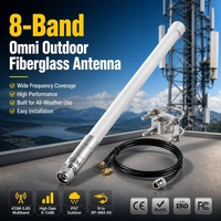 ANNXIN Antenne omnidirectionnelle multibande extérieure en fibre de verre 433M 868M 915M 2.4G 3G 4G 5G 5.8G à gain élevé avec câble N vers RP-SMA