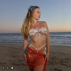 Yy132 Latest Fashion <strong>Strap</strong> Multilayer Sexy Bodycon Chain <strong>Diamante</strong> Back Beaded Top Glass Crystal Stone Vest <strong>Bras</strong> - Product Image 5