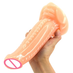 FAAK-58 Dildo de Dinosaurio Animal con Forma de S y Cuentas, Dildo Grande para Masaje Anal con Succión, Estimulador de Punto G, Juguetes Sexuales para Mujeres - Product Image 4