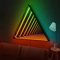 Miroir moderne design Infinity Miroir 3D LED de grande taille pour salle de bain Fonction anti-buée pour salon de beauté KTV Barber Shop