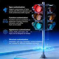 Feux de signalisation routière à LED personnalisés de 400 mm à 3 sections, rouge, jaune, vert, écran d'affichage LED, visière en aluminium flexible, 185-265 V AC
