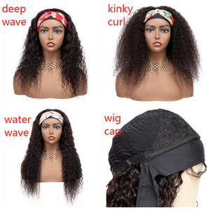 Originea Perruque Bandeau Sans Colle Sans Lacets <span class=keywords><strong>Cheveux</strong></span> Humains Ondulés Naturels Perruques <span class=keywords><strong>Cheveux</strong></span> Vierges Facile à Installer pour Débutantes Perruque Foulard Sans Colle - Product Image 2