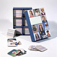 Cartes mémoire personnalisées pour enfants, fabriquées sur mesure, en carton carré, avec motifs de dessins animés personnalisés, ensemble de cartes avec boîte pour jeu familial