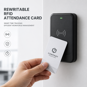 บัตร RFID แบบเขียนซ้ำได้พร้อมโลโก้สั่งทำพิเศษสำหรับการบันทึกเวลาพนักงานและการจัดการแรงงาน - Product Image 1