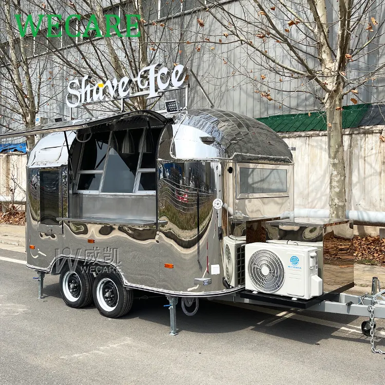 Wecare 350*210*210Cm Ijs Food Truck Mobiele Koffiekar Catering Trailer Food