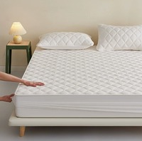 Parure de lit ajustée personnalisable en pur coton, style minimaliste, nouvelle collection transfrontalière ; Protège-matelas épaissi toutes saisons