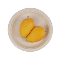 Assiettes de bagasse jetables compostables écologiques pour le dîner de 7 pouces de restaurant