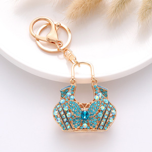 Luxury Rhinestone Handbag Keychain Zinc Alloy Fashion Carabiner Charm Irregular Shape Bling Jewelry Accessory - Product Image 4