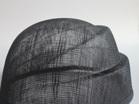 Base de chapeau en sinamay 19,5*19,5 cm pour hôtesse de l'air, pour femmes, broderie à la main, fête, toutes saisons, chapeau haut de forme