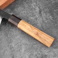 Couteaux de cuisine de chef Gyuto japonais forgés à la main de 9 pouces avec manche en bois de sycomore pour les chefs et la cuisine à domicile rasoir tranchant avec boîte-cadeau