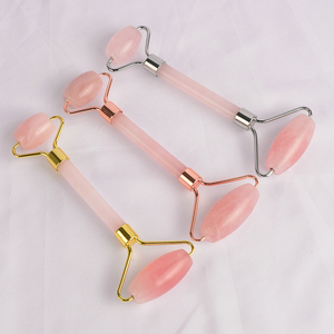Hot sell handheld pink roller facial massage Rose quartz jade roller for face - Product Image 6