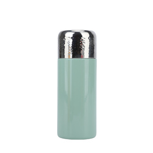 Ceramic Thermos Cup Red Vacuum Insulated With Tea Strainer Screw Cap Travel Use - Product Image 3