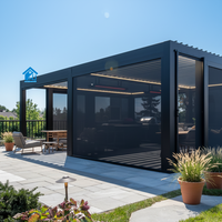 Pergola électrique en aluminium Sweet Home, auvent rétractable motorisé à lames orientables, imperméable, avec télécommande