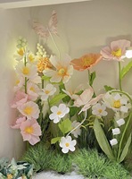 Amapola de Papel Gigante Realista con Base, Decoración para Escaparates, Bodas y Fotografía Comercial