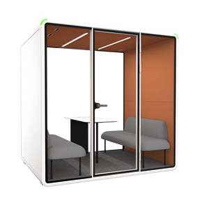 Cabine de réunion insonorisée acoustique pour 4 personnes, mobile, silencieuse, avec ventilation et éclairage LED pour bureau ouvert - Product Image 3