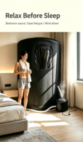 Sauna Vapeur Électrique Gonflable Portable Amélioré 4L, Design Moderne en TPU, Idéal pour Appartement, Maison, Utilisation Intérieure/Extérieure, Récupération Sportive