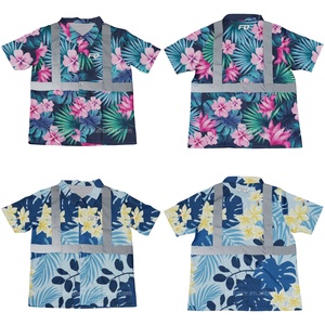 PURE Custom Full Buttons Hi Vis Polo de <span class=keywords><strong>manga</strong></span> corta de alta visibilidad reflectante de seguridad logotipo personalizado patrón de <span class=keywords><strong>tatuaje</strong></span> ropa de trabajo - Product Image 5