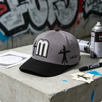 Casquette de baseball bicolore avec broderie superposée, visière incurvée, réglable, unisexe, style streetwear