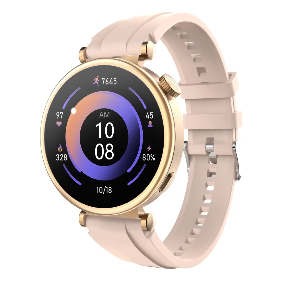 GT4 Mini 1.3 Polegada Smartwatch HD Tela AMOLED BT NFC chamando esporte yoga fitness rastreador para relógios femininos