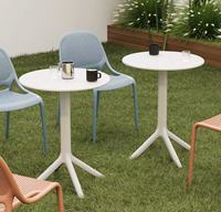 Table de bar moderne à la mode simple table ronde en PP mobilier d'extérieur commercial restaurant bar jardin table à vin utilisation