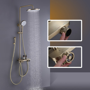 Austenite <b>Shower</b> Faucet YQ160010TY Digital Display Rotary Temperature <b>Control</b> Modern Luxury Bath Hardware Set - Product Image 4