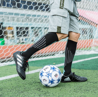 Chaussettes de sport de football, chaussettes hautes jusqu'au genou, compression du mollet, athlétiques, course et entraînement, football, épaisses, pour garder au chaud