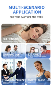 Mini dừa bóng thiết bị thời gian thực Dịch giọng nói ai Tai nghe dịch máy xương dẫn Tai nghe Google dịch - Product Image 4