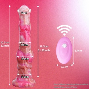 YOCY <b>Remote</b> Control Wireless Long Wolf Dildo Soft Silicone G-Spot Orgasm Masturbator Anal Protaste Sex Tools for Woman Man 18+ - Product Image 5