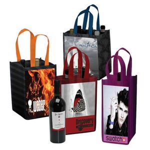Bolsa de Vino Promocional con Logotipo Personalizado, Bolsa de Vino Reutilizable de Tela No Tejida para 2/4/6 Botellas, con Asa - Product Image 2