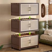 Armoire de rangement pliable en bois massif moderne, haute, pour salon et hôtel, grande capacité, gain de place