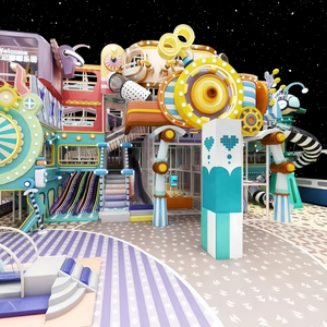 Structures de jeux personnalisées pour parcs d'attractions, aire de jeux intérieure commerciale, toboggans en forme de beignets, château gonflable pour enfants, thème CE ASTM certifié - Product Image 6