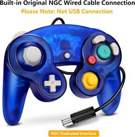 Contrôleur de jeu filaire design avec fonction de vibration pour le contrôleur Gamecube Classic Design adapté à la console de jeu NGC