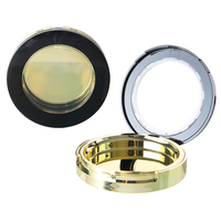 Vente en gros OEM ODM – Boîtier compact rond vide en ABS pour coussin de teinture, plaqué or, pour coussin de teinture cosmétique