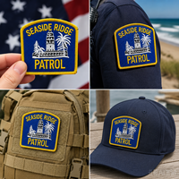 Écussons brodés personnalisés en gros, badges de patrouille, écussons durables à thermocoller pour uniformes et vêtements