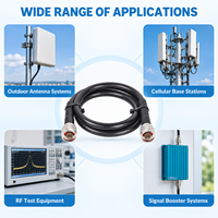 Câble coaxial UNISIN N Mâle vers N Mâle LMR400 RF 50 Ohm à perte ultra-faible pour antenne de tour cellulaire 4G LTE 5G Noir