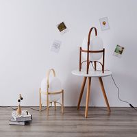 Lampe de table en bois massif de style minimaliste nordique moderne, chambre à coucher de style japonais, chevet de bureau pour clients, verre