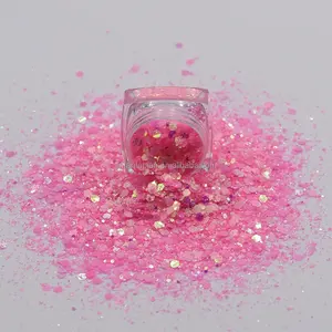 Neuankömmling Mixed Color Flakes Craft Glitter Powder Bulk Chunky Glitter für Weihnachten